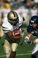 american football players on a competition