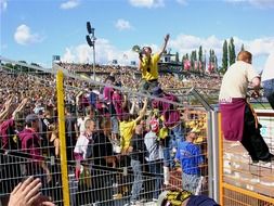 Fans on a football match in Dresden