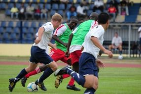 football in the city of libreville in gabon