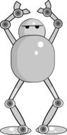 Cartoon grey robot clipart