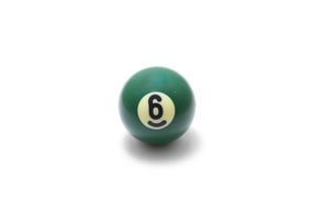 green ball with number "6"