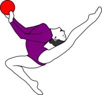 Ball Rhythmic Gymnastics as a drawing