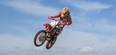 high jump in a motorcycle race