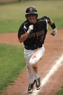 Baseball player running