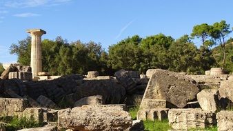 Olympia ruins in Greece