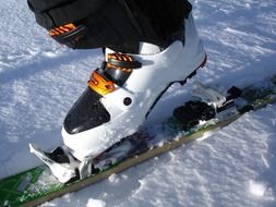 touring shoes and skis