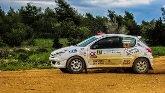 racing car in a rally Famagusta in Cyprus