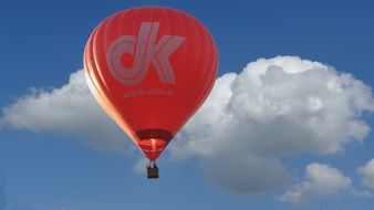 red hot air balloon
