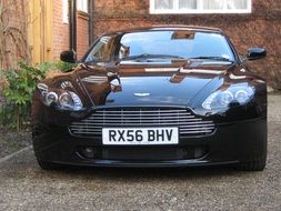 Black sport car parked