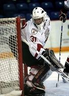 Hockey Goalie Player in the arena