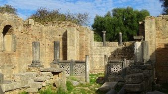 ruins of olympia on a sunny day