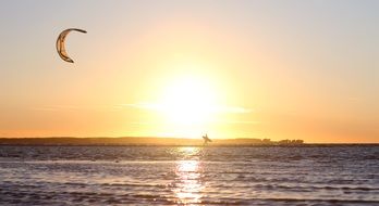 kite at sunset