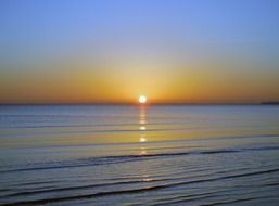 peaceful sunrise on the sea