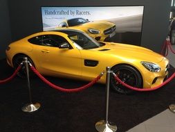 Beautiful yellow Mercedes Benz