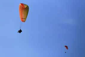 two Paragliding Fly