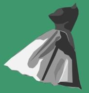 ballet dress on a green background