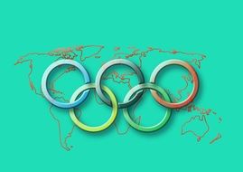 Rings of Olympics Competition in 2016 clipart