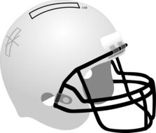 Colorful cartoon helmet for the football clipart