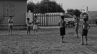 street football Black And White photo