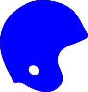 blue silhouette of a sports helmet