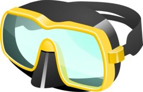 diving goggles as a graphic image