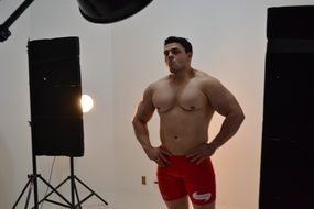 Athlete in the studio