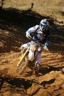 Motocross on soil road