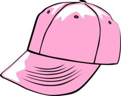 pink baseball cap on a white background