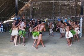 Indians in the rainforest in Brazil