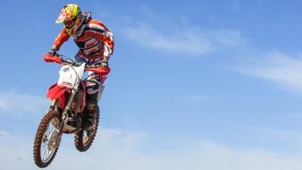 motorcyclist in motion