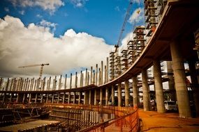 construction of a football stadium in Brazil