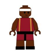 isolated lego basketball man