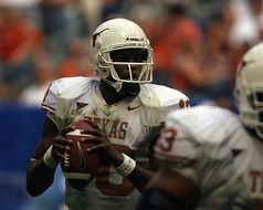 Players are playing on the college competition