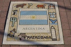 emblem of the Argentina football team on the pavement