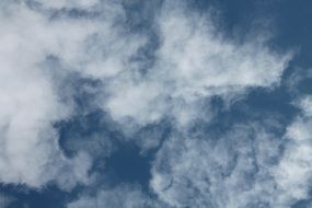 White cloudy sky