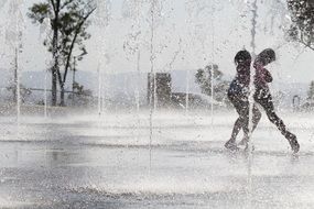 Dancer on the rain