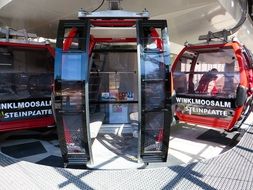 cable car in winkelmoosalm