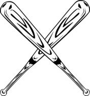 picture of crossed baseball bats