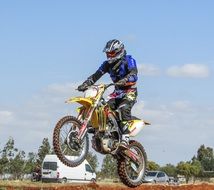 motorcrosser in action