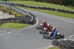 Kart racers on track