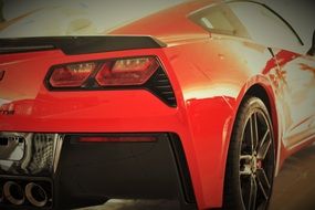 red chevrolet corvette