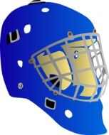 graphic image of a blue helmet of a hockey player