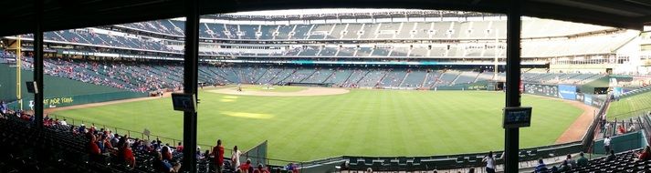 panorama of modern baseball stadiu