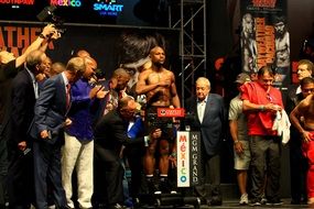 boxer Floyd Mayweather Jr. before the fight