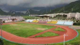Photo of a sports field in Guilin, China