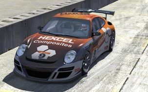 Colorful Porsche Hexcel Car on the road