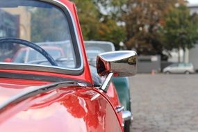 vintage red Convertible Sports Car