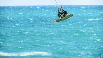 active kiteboarding sport