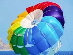 paragliding as a summer leisure