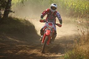 motocross among the dust